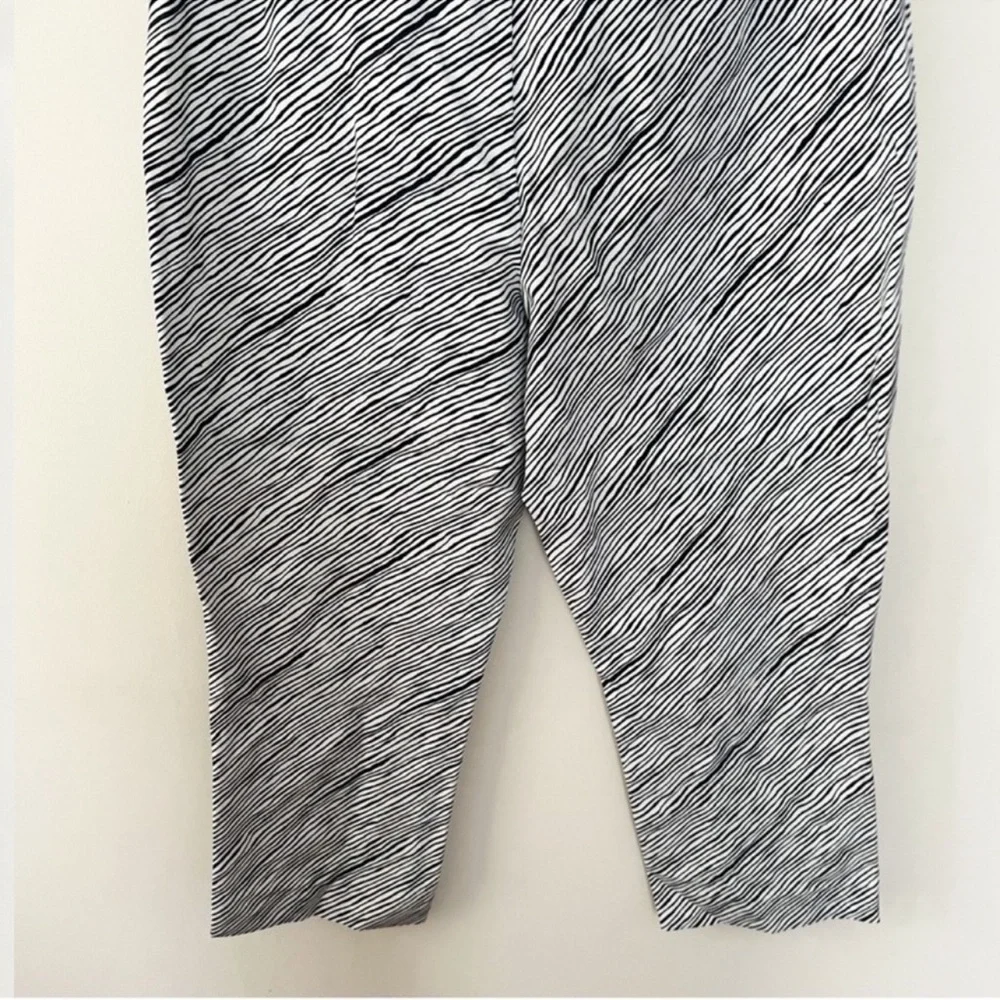 Kate Spade Saturday Zebra Print Cropped Trouser Pants Black/White Size 10
